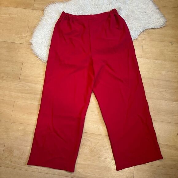Red styles high waisted wide leg pants 2X - Picture 6 of 8